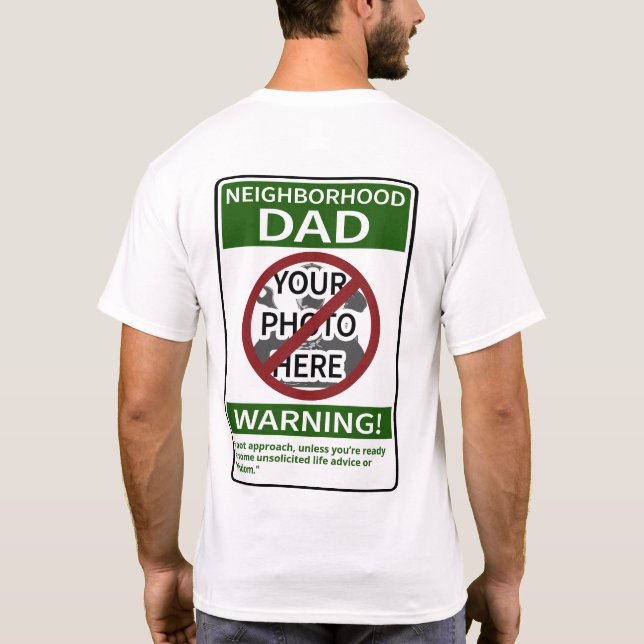 Camiseta Pai de vizinhança personalizável X'd Grn Front & B (Verso)