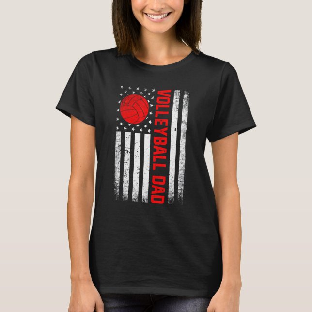 Camiseta Pai de vôlei dos EUA em apuros (Frente)