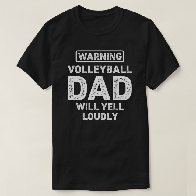 Camiseta Pai De Voleibol Gritará Pai Engraçado De Voleibol (Frente do Design)