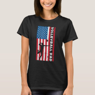 Camiseta Pai De Voleibol Masculino USA Flag Voltage