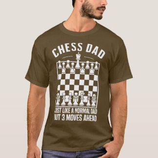 Camiseta Pai de xadrez como um pai normal Mas 3 avança