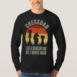 Camiseta Pai De Xadrez Vintage Como Um Jogador De Xadrez De