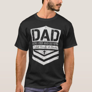 Camiseta Pai Dedicado E Devotado Dia de os pais Feliz