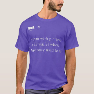 Camiseta Pai Definição Dinheiro Pai Avô Grande