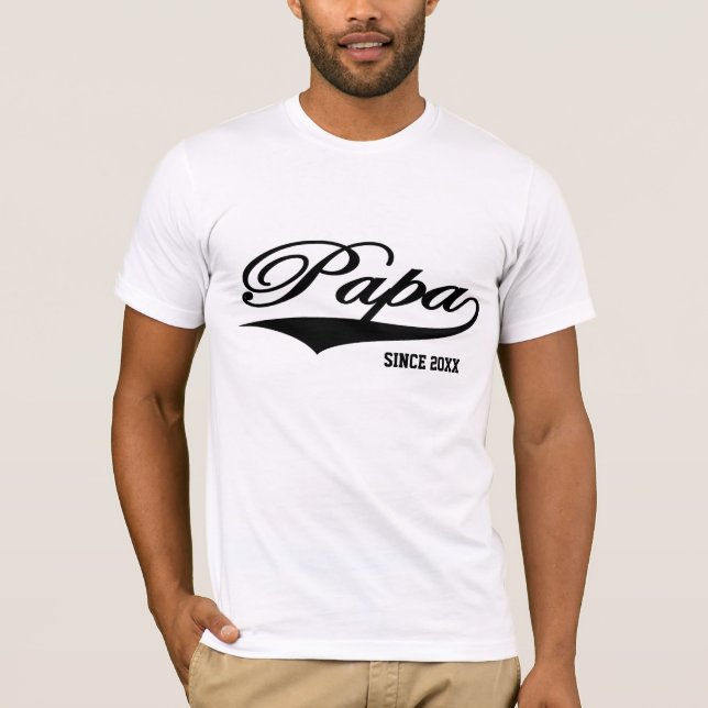 Camiseta Pai desde 20XX (customizável) (Frente)