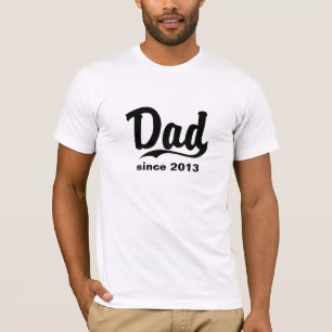 Camiseta Pai desde o dia dos pais personalizado ano do