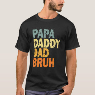 Camiseta Pai Dia Bonitos Homens Miúdos Papá Pai Pai Bru