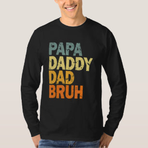 Camiseta Pai Dia Bonitos Homens Miúdos Papá Pai Pai Bru