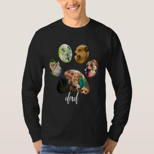Camiseta Pai dia de os pais Colagem de Fotografias de Imp