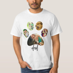 Camiseta Pai dia de os pais Colagem de Fotografias de Imp