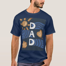 Camiseta Pai - Dia de os pais feliz azul