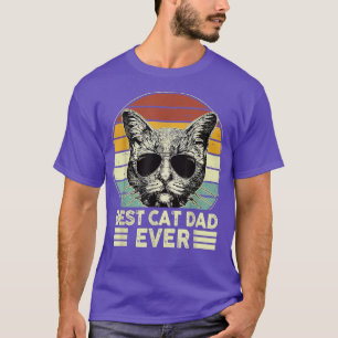 Camiseta Pai dia de os pais Men Vintage Melhor Pai de gatos