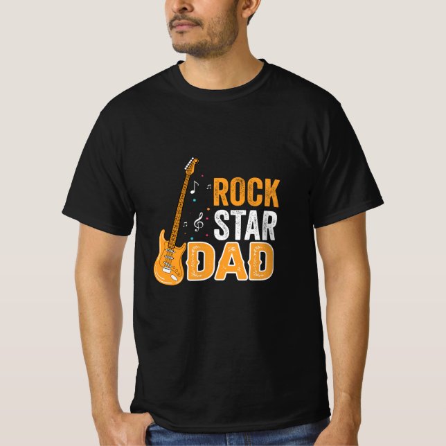 Camiseta Pai Dia de os pais Rock Star (Frente)