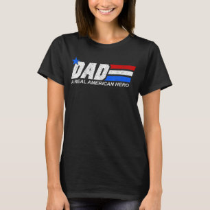 Camiseta Pai dia de os pais Um Verdadeiro Herói Americano