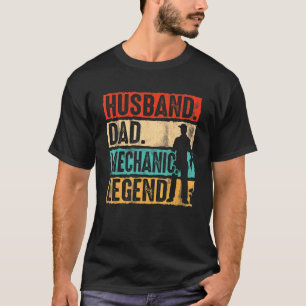 Camiseta Pai Dia dos Pais Marido Pai Mecânico Lenda Eu