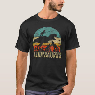 Camiseta Pai Dinosaur Daddysaurus 3 Duas Crianças Fa De Nat