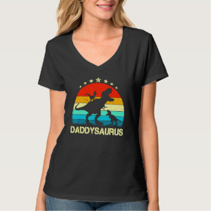 Camiseta Pai Dinossaur Daddysaurus 2 Filhos Pai