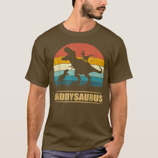 Camiseta Pai Dinossauro Daddysaurus 2 crianças Dia de os pa