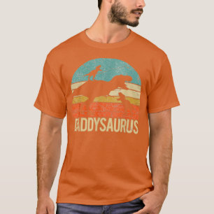 Camiseta Pai Dinossauro Daddysaurus 2 Dois garotos Presente