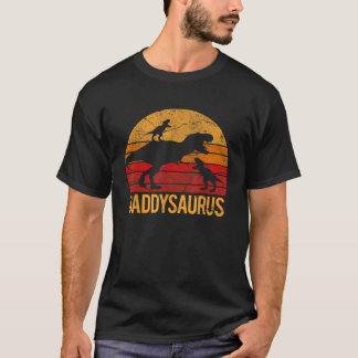 Camiseta Pai Dinossauro Daddysaurus 2 Dois garotos Xmas me