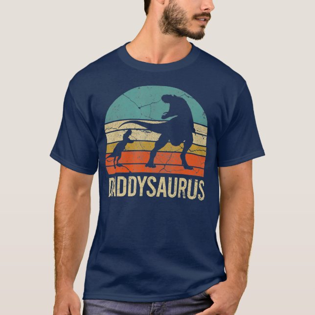 Camiseta Pai Dinossauro Tee Engraçado Pai Daddysaurus (Frente)