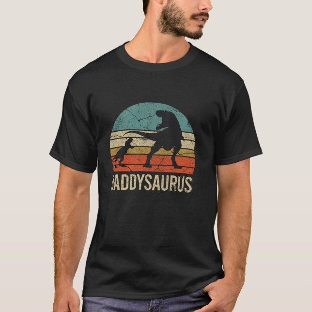 Camiseta Pai Dinossauro Tee Funny Pai Daddysaurus Kid 2020 (Frente)