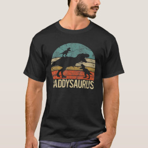 Camiseta Pai Dinossauros Daddysaurus 2 Natal para Duas Cria
