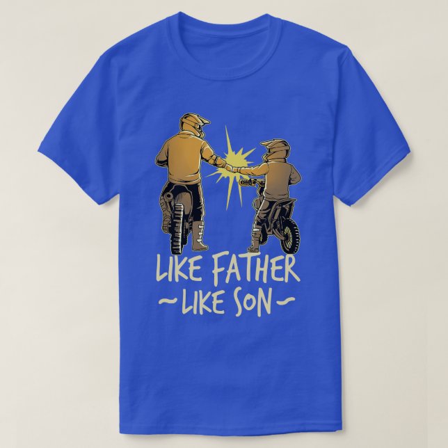 Camiseta Pai Dirt Bike Out Motocross Gift Padre E Son Di (Frente do Design)