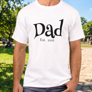 Camiseta Pai Divertido e Destemido Simples Estabelecido Nov