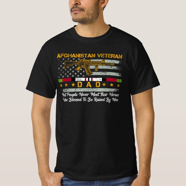 Camiseta Pai do Afeganistão Militar do Afeganistão (Frente)