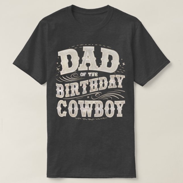 Camiseta Pai do Aniversário Cowboy 1 (Frente do Design)