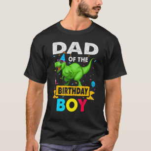 Camiseta Pai Do Aniversário Da Família Dinossauro Saurus Ma
