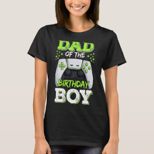 Camiseta Pai Do Aniversário Da Família Gamer