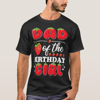 Camiseta Pai do aniversário da garota de aniversário de mor