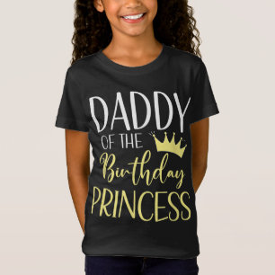 Camiseta Pai Do Aniversário Da Princesa Matching Family Bir