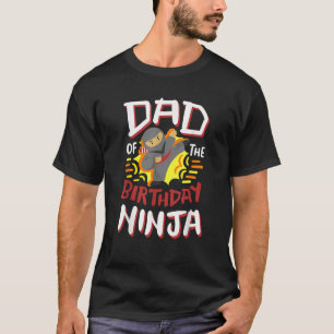 Camiseta Pai do Aniversário dos Ninja Karate Kids Bday Part