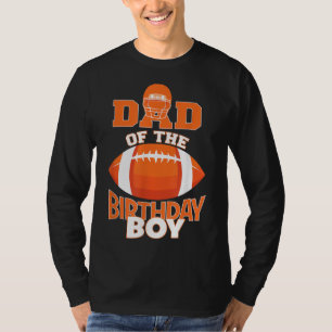 Camiseta Pai Do Aniversário Garoto Americano De Futebol