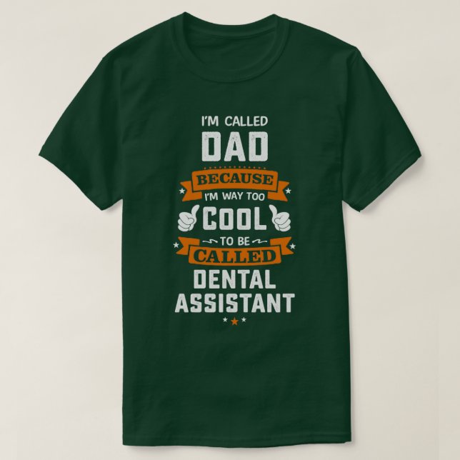 Camiseta Pai do Assistente Dental do Pai do Assistente Dent (Frente do Design)