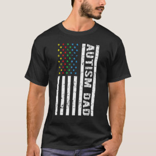 Camiseta Pai do Autismo Cores de Consciencialização da Band