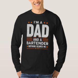 Camiseta Pai Do Bartender Dizendo Dia de os pais Xma Do Pai