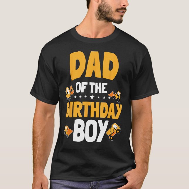 Camiseta Pai do Bday P do Trabalhador de Construção de Meni (Frente)