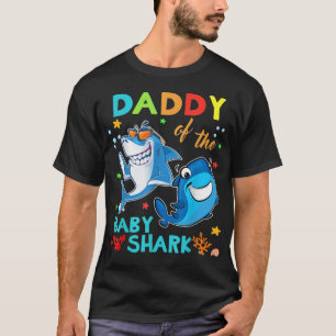 Camiseta Pai Do Bebê Tubarão Pai De Aniversário De Essen