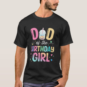 Camiseta Pai Do Bicho Da Garota De Aniversário Boba Tea Par