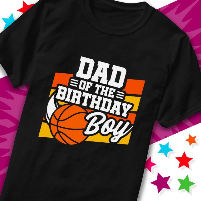 Camiseta Pai do Birthday Boy do Partido de Basquete para Cr (Criador carregado)
