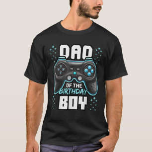 Camiseta Pai do Birthday Boy Matching Video Gamer Birth