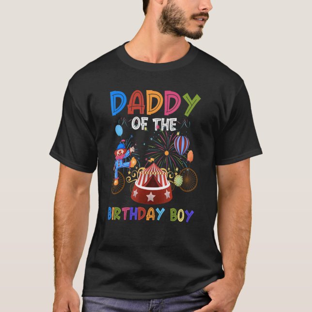 Camiseta Pai Do Birthday Boy Ringmaster Circus Birthd (Frente)