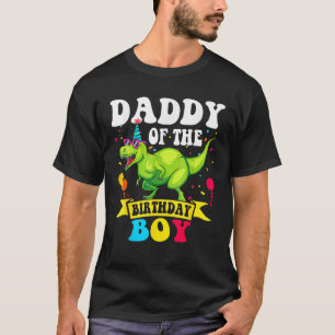 Camiseta Pai do Birthday Boy T Rex RAWR Dinosaur Birt