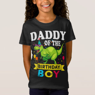 Camiseta Pai do Birthday Boy T-Rex RAWR Dinossaur Birt