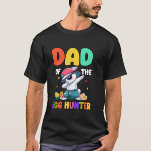 Camiseta Pai do Caçador de Ovos Dabbing Bunny Páscoa Birthd