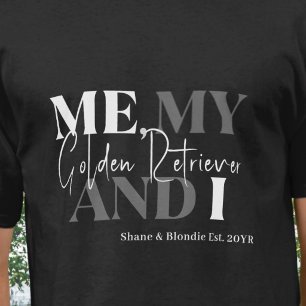 Camiseta Pai do Cachorro Goldie Estabeleceu Tipografia Únic